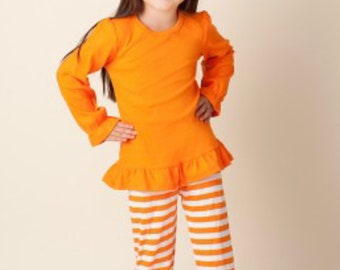 Orange Ruffle Pants - Etsy