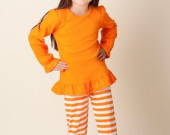 Orange Ruffle Pants