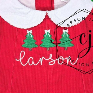 Monogram Christmas Dress for Baby Toddler Kids girls classic Christmas dress Santa dress bishop dress