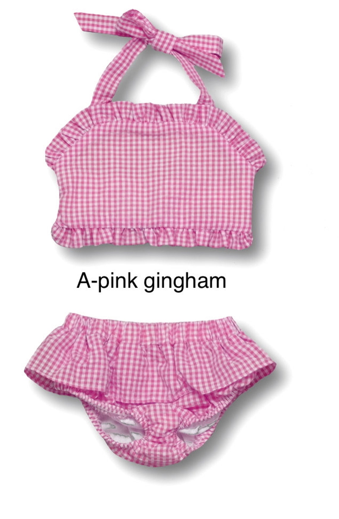 Monogram Bikini Bathing Suit for Toddlers Babys Kids Girls Etsy