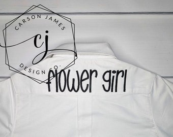 Monogramm Blumenmädchen Shirt für Kleinkind Kinder Mädchen machen sich bereit Cover Up für die Hochzeit