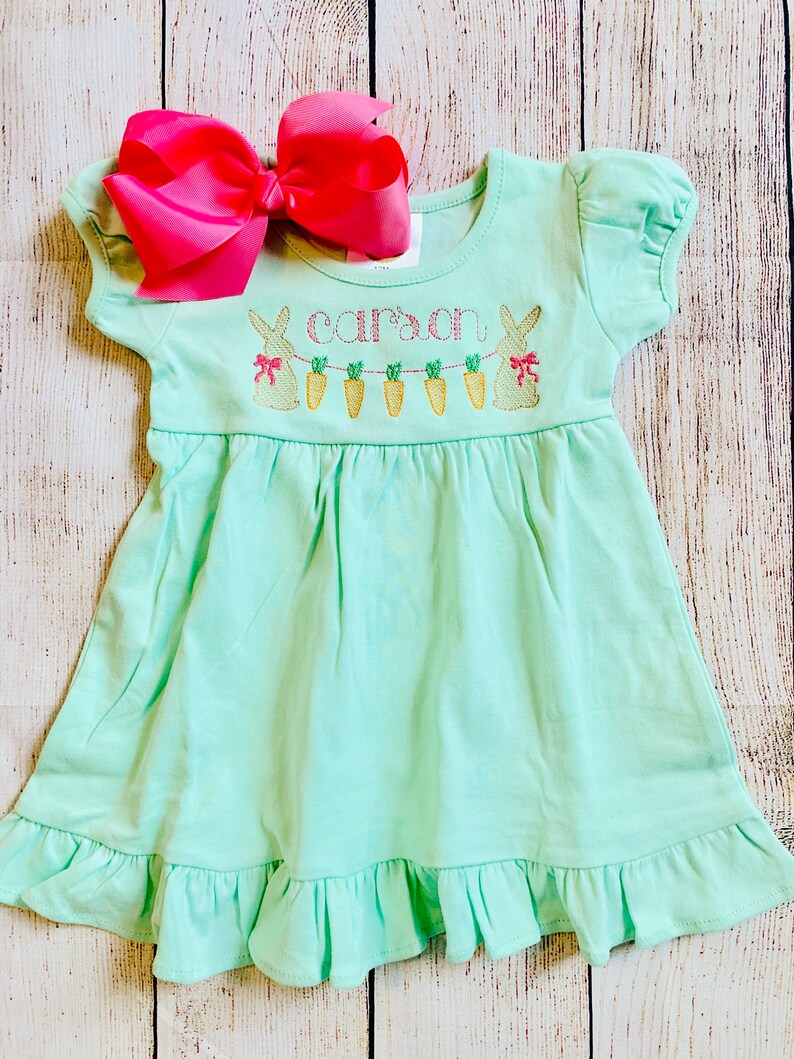 Monogram Easter Dress for Toddlers Baby Kids Girls Easter Etsy