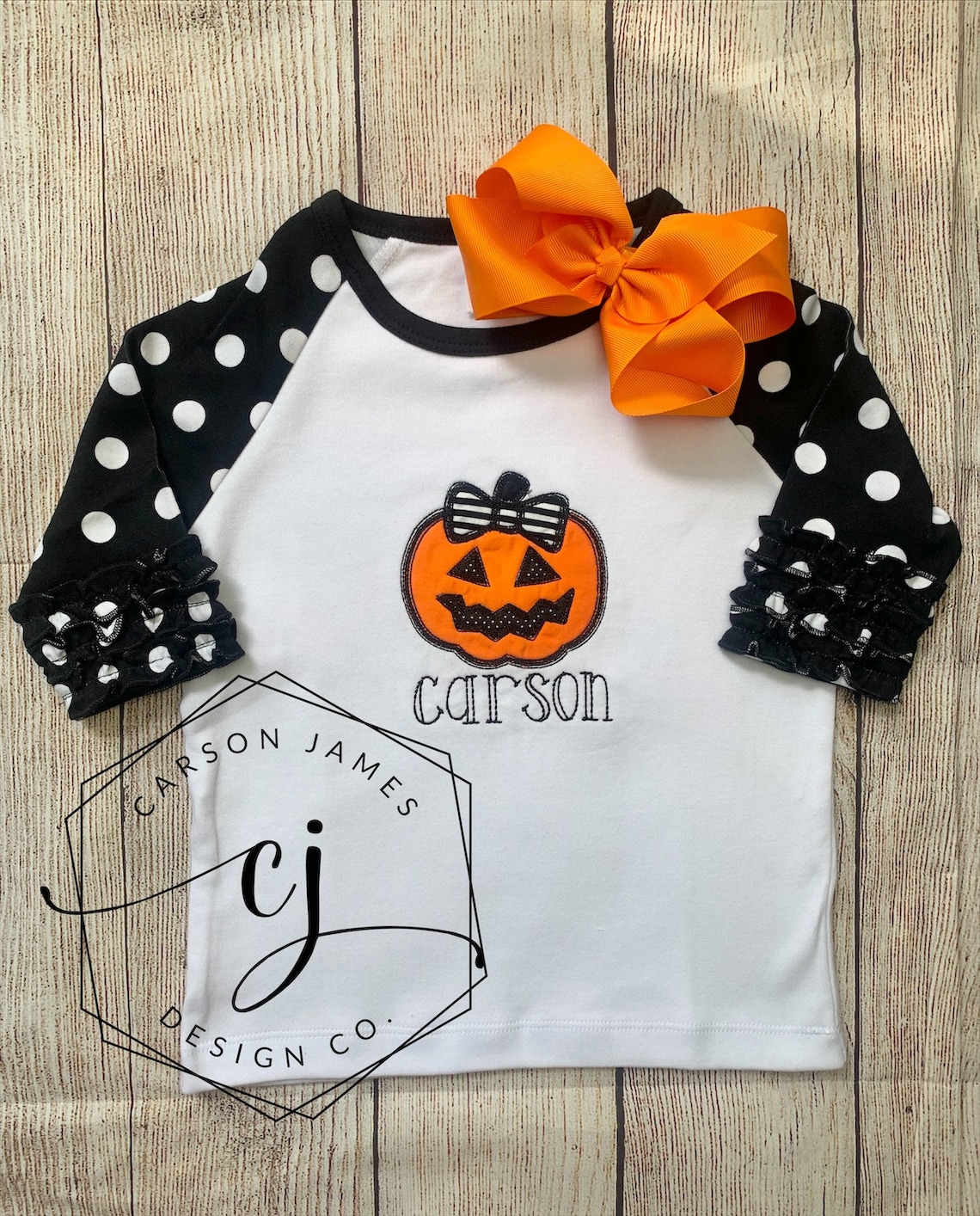 Monogram Halloween Shirt for Baby Toddler Kids Pumpkin Shirt - Etsy