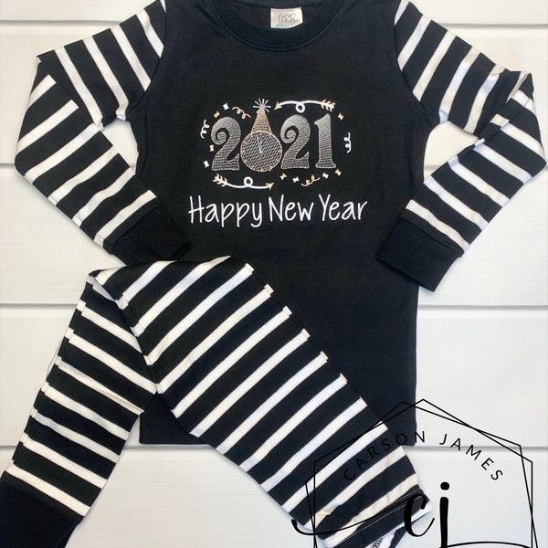 New Years Pajamas Etsy