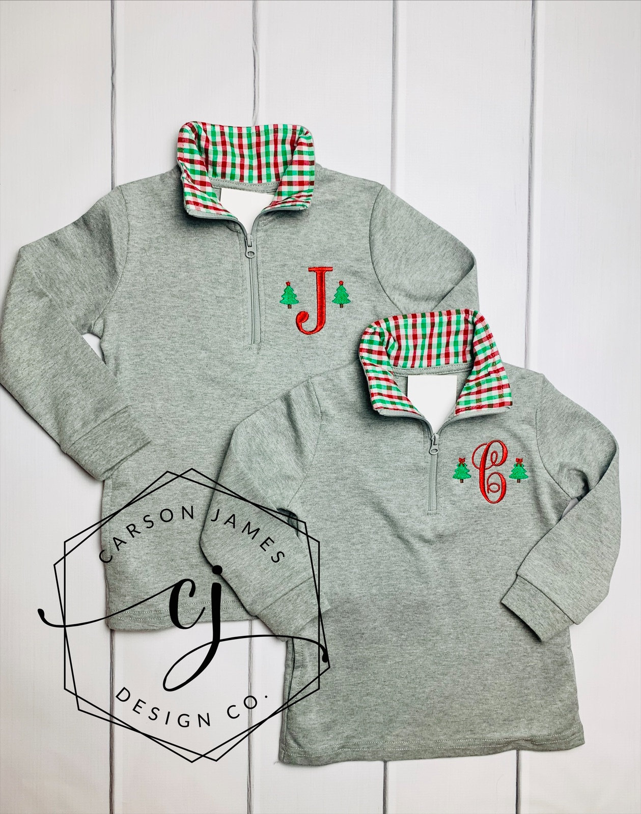 Monogram Christmas Sweatshirt for baby toddler kids girls boys siblin…
