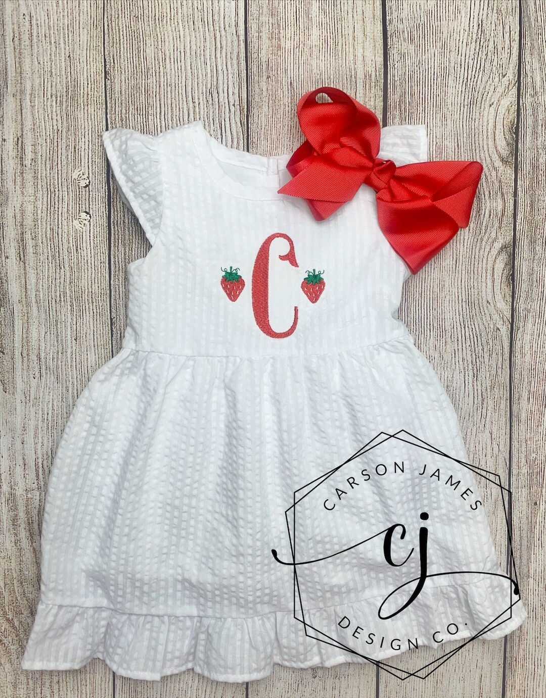 BALLOON CHIC- Strawberry Baby Print Dress Set