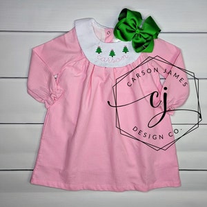 Monogramm Weihnachtskleid für Baby Kleinkind Kinder Mädchen klassisches Weihnachtskleid Nikolauskleid Bischof Kleid