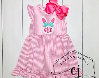 Monogram Easter Dress Seersucker for ...