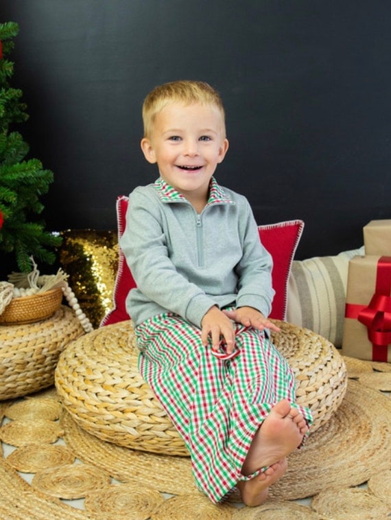 Red and Green Plaid Boy Pants Australia