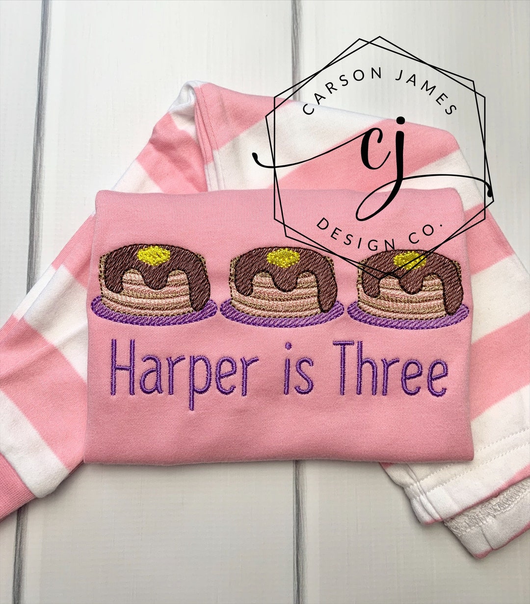 Monogram Pancake Pajamas for Baby Toddler Kids Pancakes and Etsy