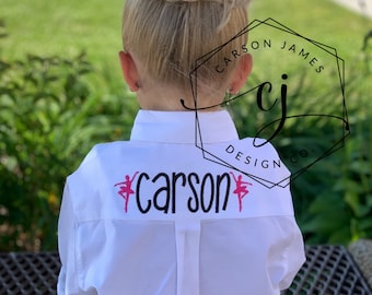 Monogram Dance Recital Shirt Personalized Dance Cover Up for toddler kids teens girls