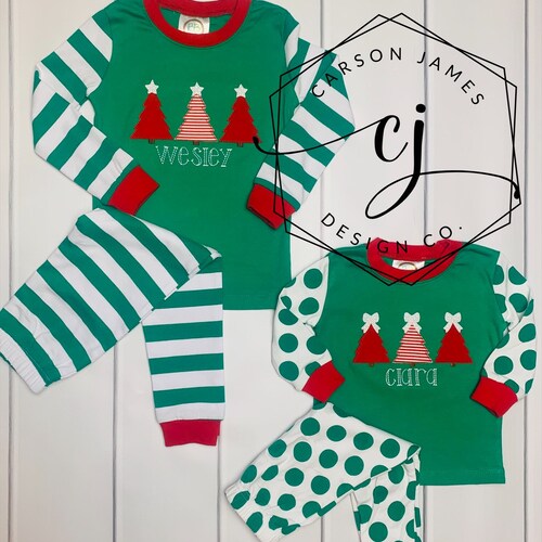 Personalised Merry Christmas Pyjamas - Christmas Tree main image 1