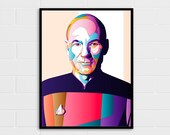 Jean Luc Picard Poster Star Trek Wall Decor Portrait Multiple Sizes