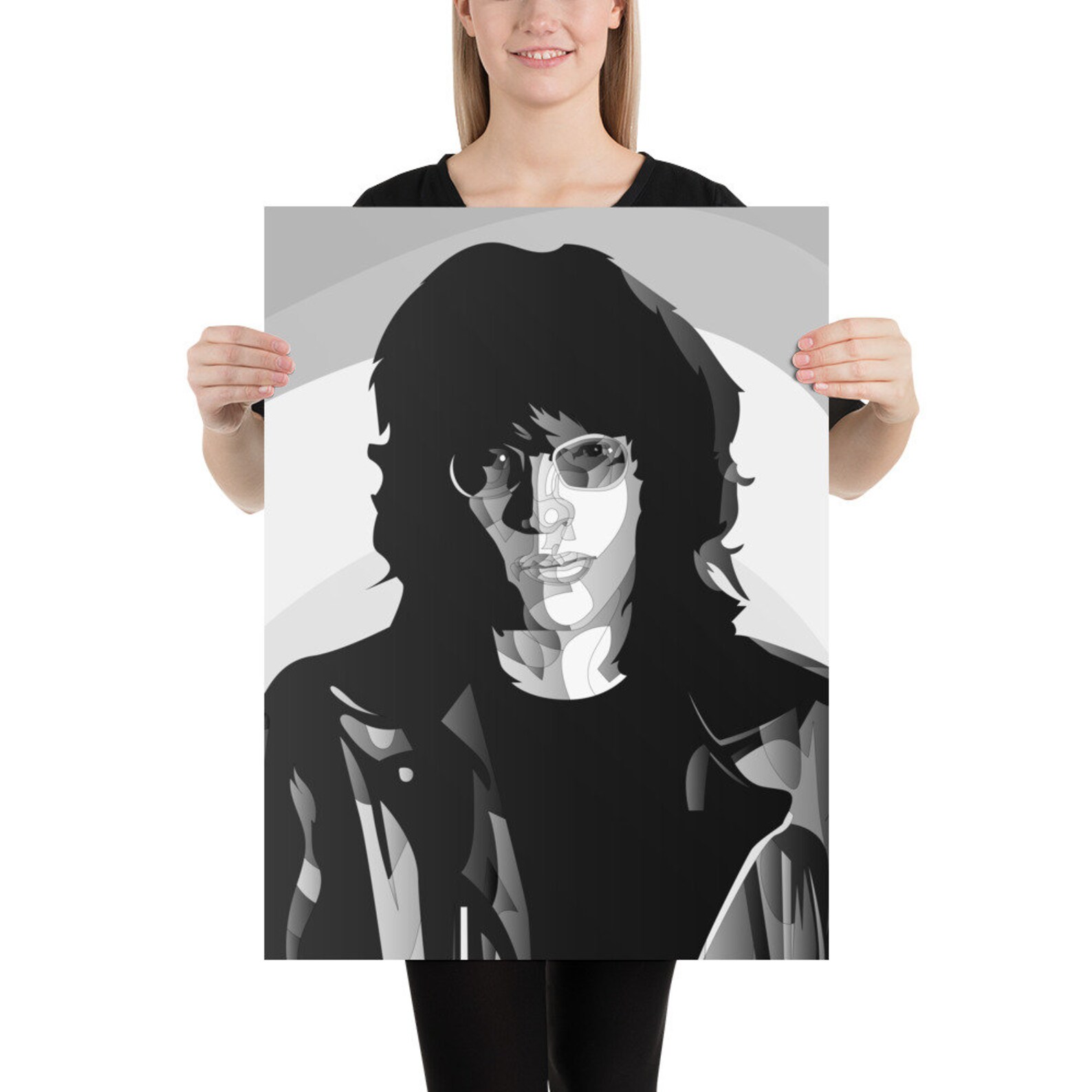 Joey Ramone Poster Wall Decor Ramones Poster Portrait | Etsy