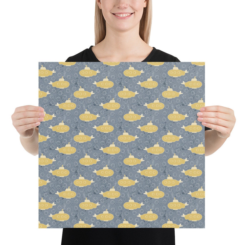 Yellow Submarine Wall Art Print Multiple Sizes Etsy