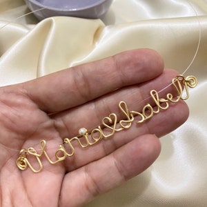 Customized necklace, name necklace, personalized chain, customized gift, special gift for teens, name wire necklace, custom name necklace