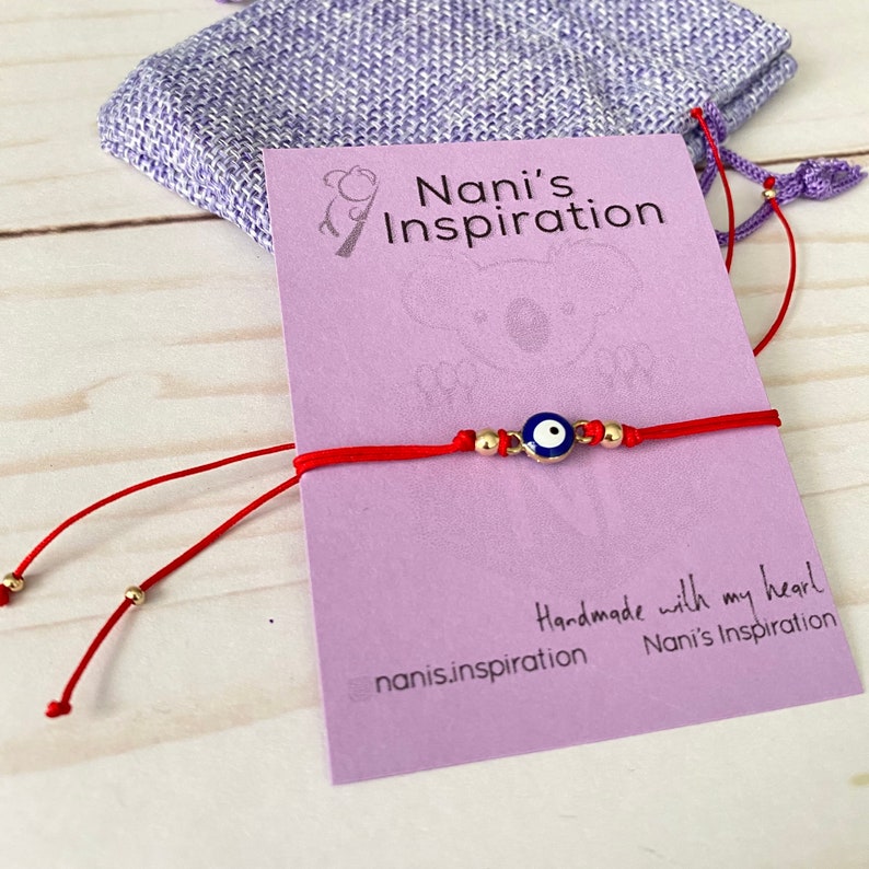 Evil Eye Charm Bracelet, red string protection bracelet, red string bracelet, good luck bracelet, string bracelet, gift for her image 8