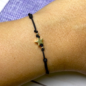 Tiny Star Charm Bracelet, matching couple bracelet, friendship bracelets, small star cord bracelet, soulmate bracelet, Valentine gift finds