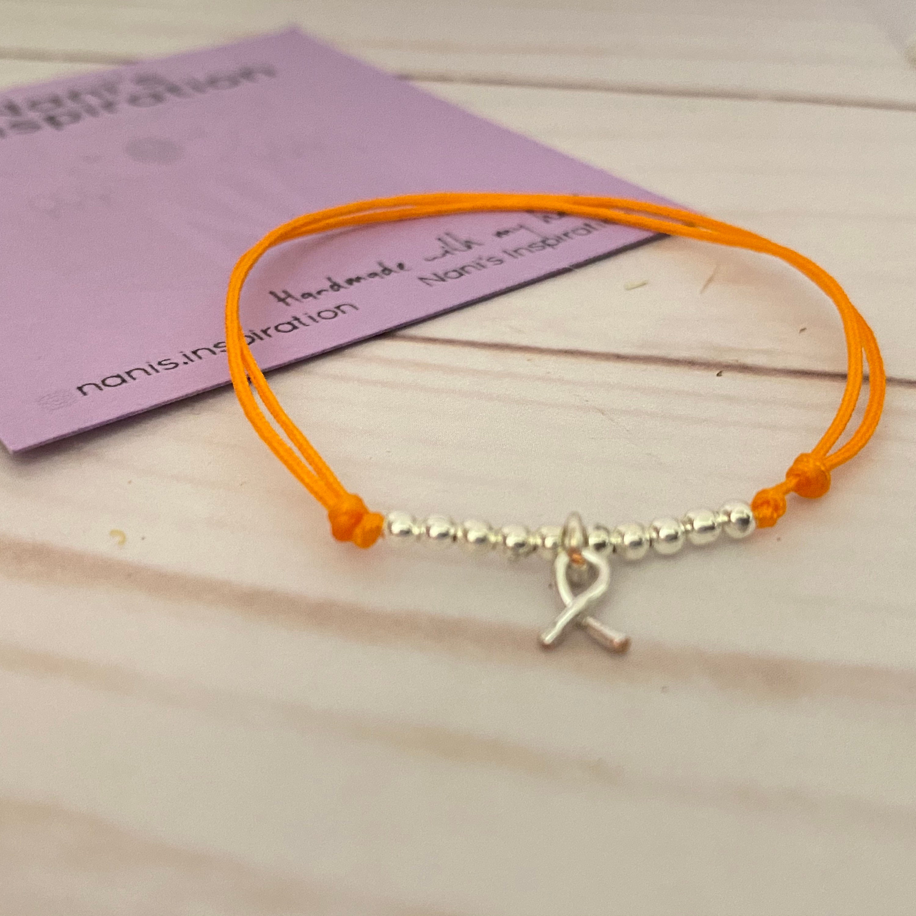 Leukemia Awareness Bracelet Orange String Bracelet Multiple Etsy Hong