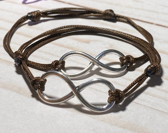 Infinite Love Couple Bracelet, adjustable couple bracelet, special gift for him, soulmate bracelet, friendship bracelet, his and hers