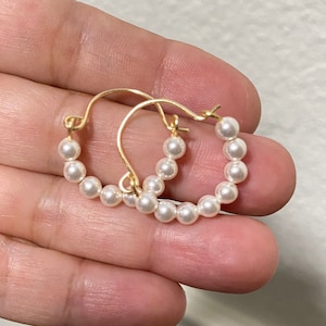 Beaded Hoop Earrings, wire wrapped hoops, wire wrapped beads earrings, boho chic hoops, turquoise hoops, bridesmaid earrings, faceted beads