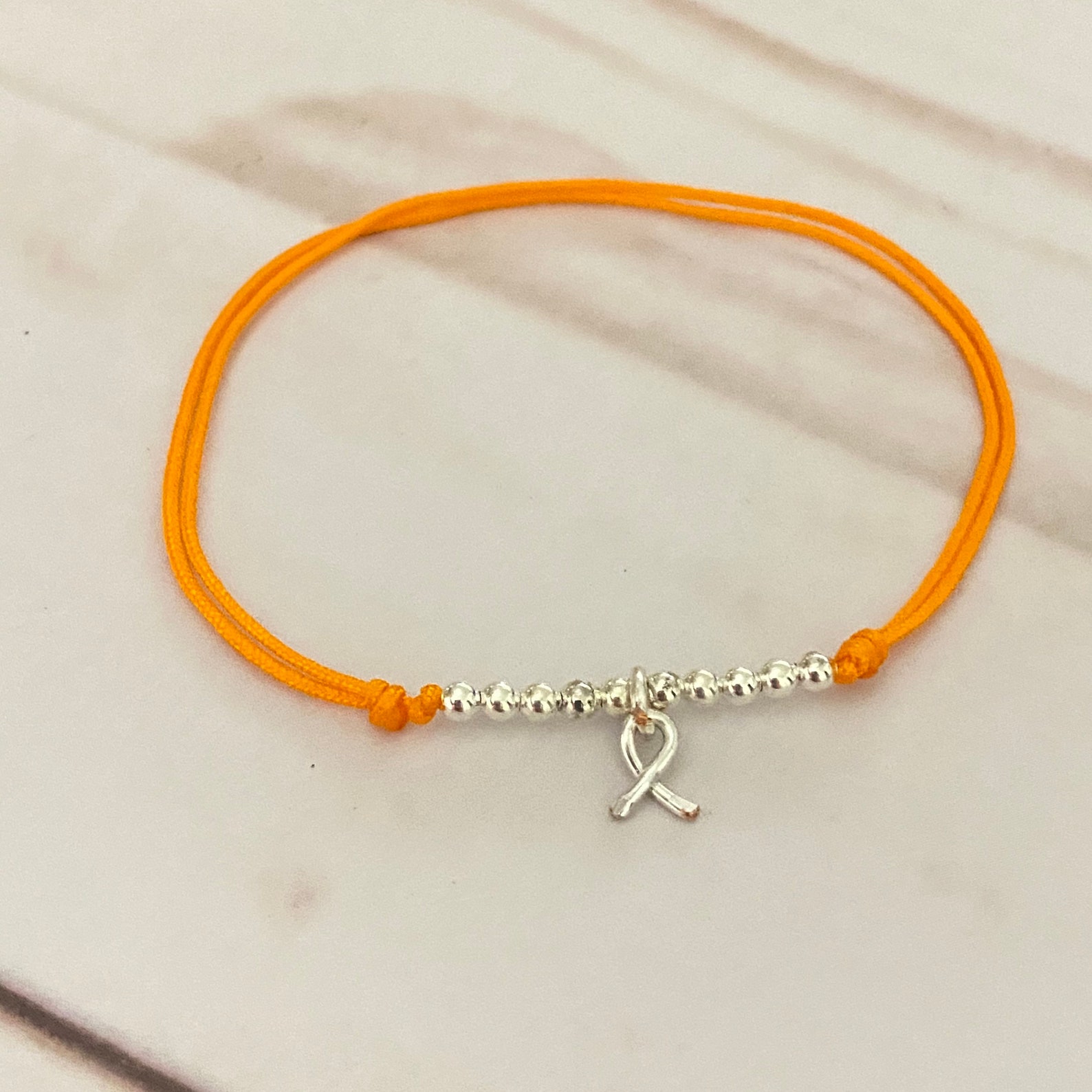 Leukemia Awareness Bracelet Orange String Bracelet Multiple Etsy