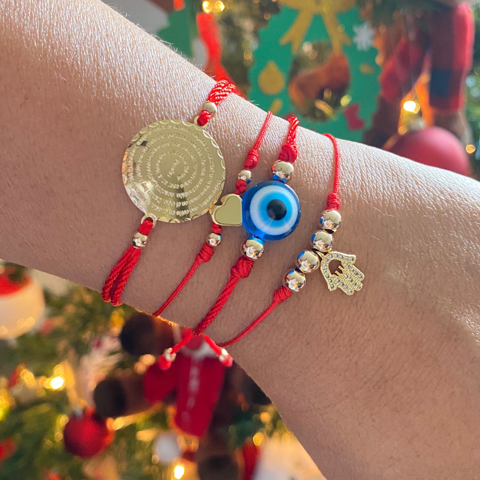 Lords Prayer Bracelet red string bracelet our father prayer Etsy