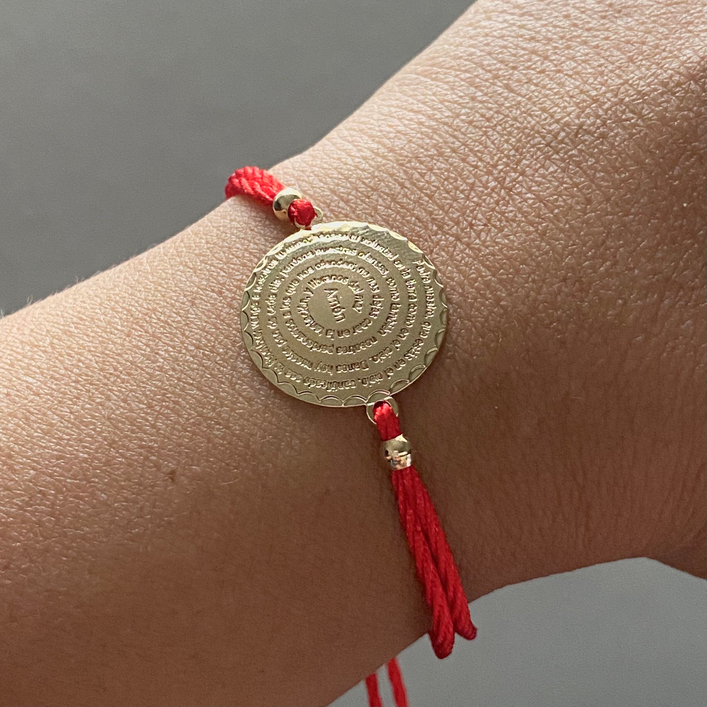 Lords Prayer Bracelet red string bracelet our father prayer Etsy