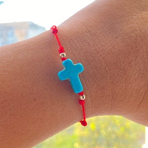 Cross Red String Bracelet, red string protection bracelet, red string bracelet, string bracelet, spiritual bracelet, gift for her