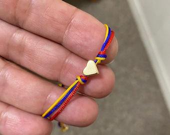 Venezuela Love Bracelet, I love venezuela bracelet, primary colors bracelet, colombian bracelet,