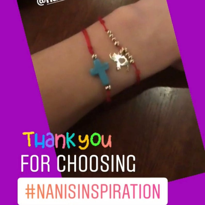 Cross Red String Bracelet Red String Protection Bracelet Red Etsy