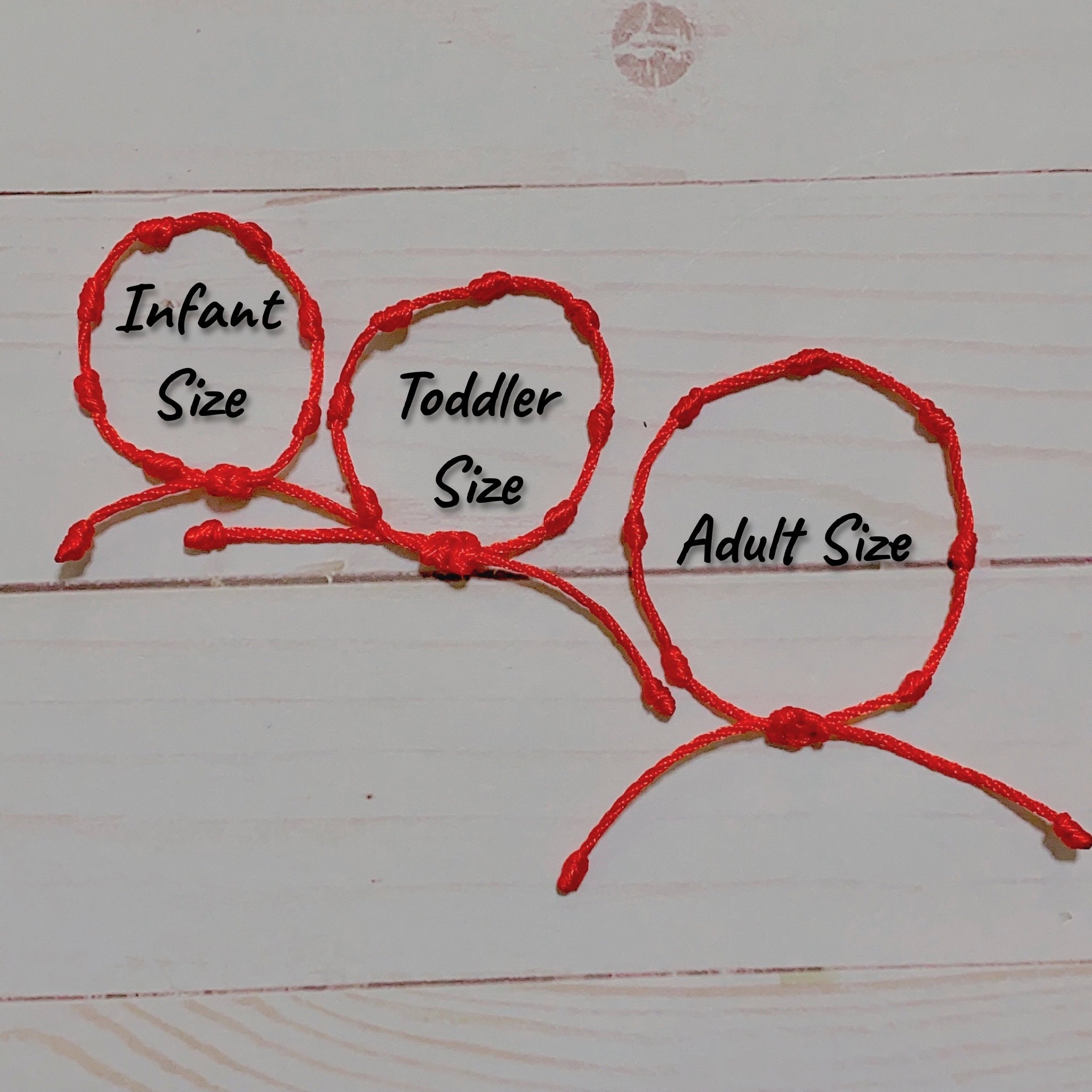 7-Knoten Armband Set 3 Stück - Rote Schutzarmbänder Für Familie & Freunde