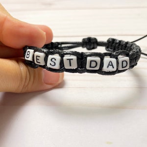 Pulsera de hombre personalizado, pulsera personalizada, pulsera personalizada, pulsera de macramé para hombre, regalo de novio, regalo para papá, regalo del Día del Padre