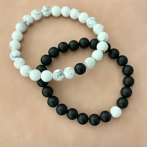 Beaded Couple Bracelet, matching bracelets for couples, long distance bracelets, couple jewelry, beaded bracelet