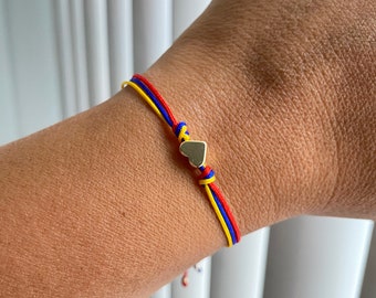 Venezuela Adjustable Bracelet, I love venezuela bracelet, primary colors bracelet, colombian bracelet,