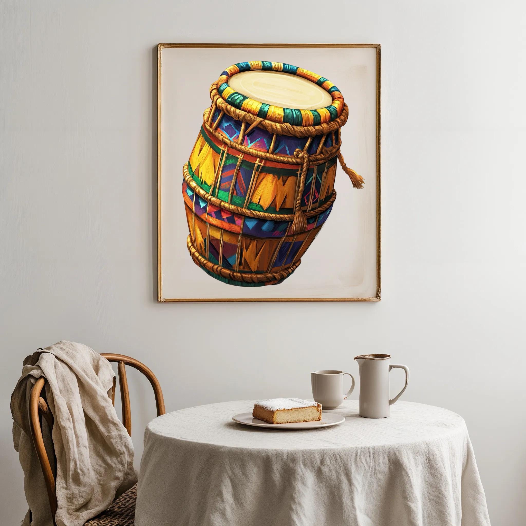 African Musical Instrument Art Print, Matte Paper Poster. - Etsy