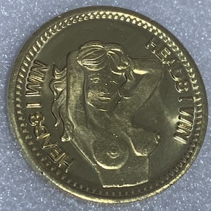 Adult Flipping Coin “Heads I Win - Tails you Lose “ Brand New Gold Finish.