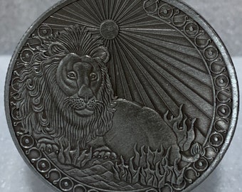 Pièce Constellation Balance Vierge Gémeaux – Fer 40 Mm – Collection Artisanale Métal – Cadeau Astrologie