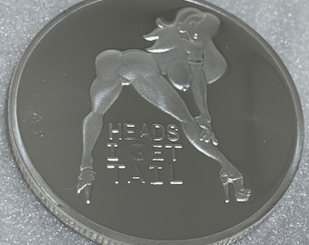Moneta dla dorosłych – orzeł, reszka, wykończenie srebrne (40 mm)