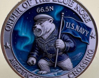 US Navy Blue Nose Challenge Münze - Polarkreis-Überquerung (40 mm)