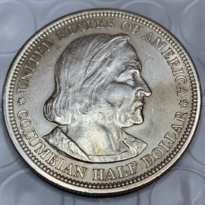 1893 Colombian Silver Half Dollar Rare