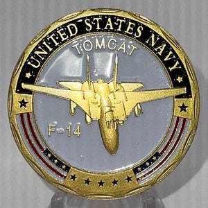 US Navy F14 Tomcat Commemorative Challenge Coin Great Gift / Navy Veteran.