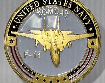 US Navy F14 Tomcat Commemorative Challenge Coin Great Gift / Navy Veteran.