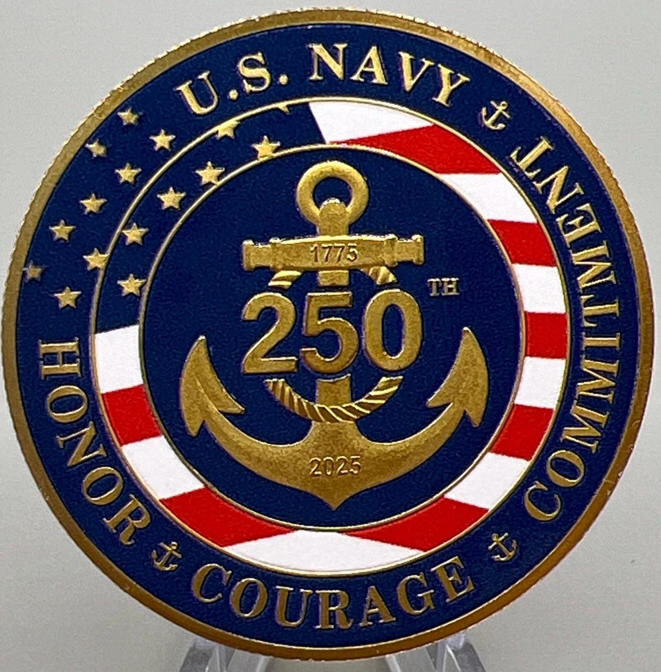 アメリカ海軍250周年記念チャレンジコイン、軍事ギフト - Etsy 日本