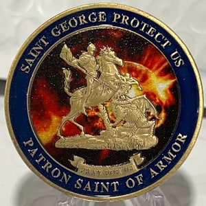 US Law Enforcement SWAT Coin *** Great Gift for a SWAT Veteran or Law Enforcement *** &quot;Keep them Safe with St George&quot;