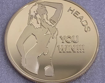 Adult Flipping Coin “Heads You Win - Tails You Win” Gold