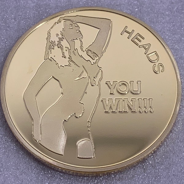 Adult Flipping Coin “Heads You Win - Tails You Win” Gold