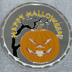 10 Pieces of Happy Halloween Coin Silver Plated and New