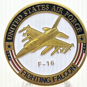 US Air Force F-16 Fighting Falcon Commemorative Challenge Coin Great Gift / Air Force Veteran.