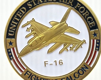 US Air Force F-16 Fighting Falcon Commemorative Challenge Coin Great Gift / Air Force Veteran.